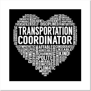 Transportation Coordinator Heart Posters and Art